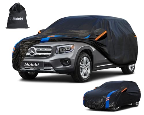 Image of Custom Fit Car Cover for Mercedes Benz GLB 180 200 250 AMG 35 45 (2019-2026), Upgraded Waterproof All Weather Outdoor Auto Cover with Driver Door Zipper & Mirror Pockets, UV /Snow Protection