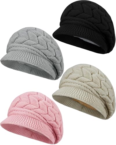 Sombrero de invierno Newcotte para mujer tejido con visera miniatura 1