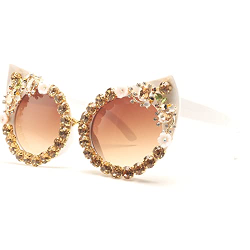 Oversized Diamond Sunglasses Women Rhinestone Cat Eye Sunglasses Vintage Female Sparkling Party sunglasses Eyewear2