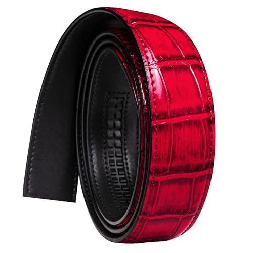 Image of Dubulle Men's Ratchet Belt Gold /Black /Red /Green /Blue /White Automatic Buckle Business Casual Belt Gift - Adjustable Fit