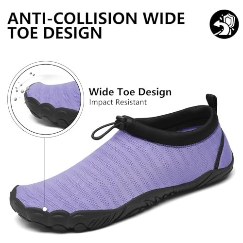Image of Mishansha Womens Mens Water Swim Shoes Wide Toe Box Barefoot Shoes US Size 5.5-13.5 Women / 3-11.5 Men