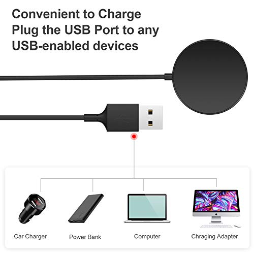 Huishang 2 Pack Wireless Charging Dock, Wireless Magnetic Charger Cord Dock Compatible with Samsung Galaxy Watch 3 Active/Active 2, SM-R500/SM-R800/SM-R820/SM-R830/SM-R840/SM-R845/SM-R850
