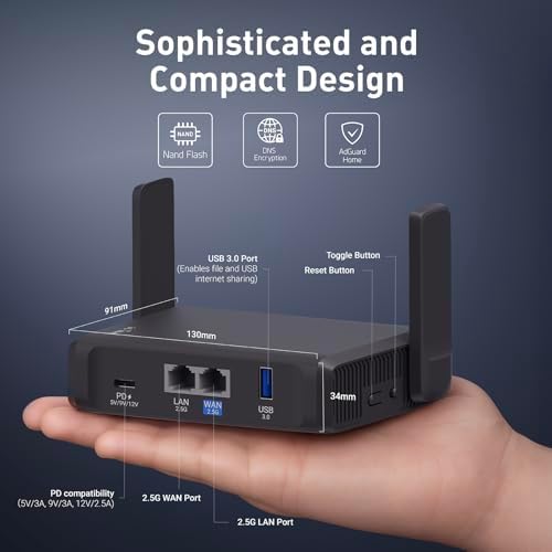 GL.iNet GL-BE3600 Slate 7 Wi-Fi 7 Travel Router Touchscreen 2.5G — view 5