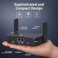 GL.iNet GL-BE3600 (Slate 7) Mobile Reise-Router, WiFi 7 Router, VPN Mobiler WLAN Router Mobil, Pocket WiFi, 2.5G Gigacube Port, Travel WLAN Access Point for Glasfaser Modem, Openwrt/Wireguard/Home – Ansicht 6