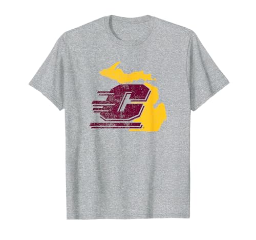 Central Michigan University CMU Chippewas State Shape T-Shirt