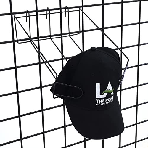 Grid-wall Cap Display Rack for Displaying Fitted Hats, Snapback Hats, Unstructured, and Ball Caps (Quantity 5) (5)