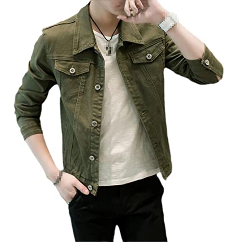 Veste en jean homme tendance manteau blanc de mi-saison coupe ajustée M