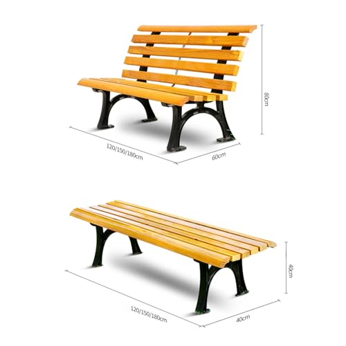 Banco de madera para exteriores con estructura met&aacute;lica de parques y plazas p&uacute;blicas 5