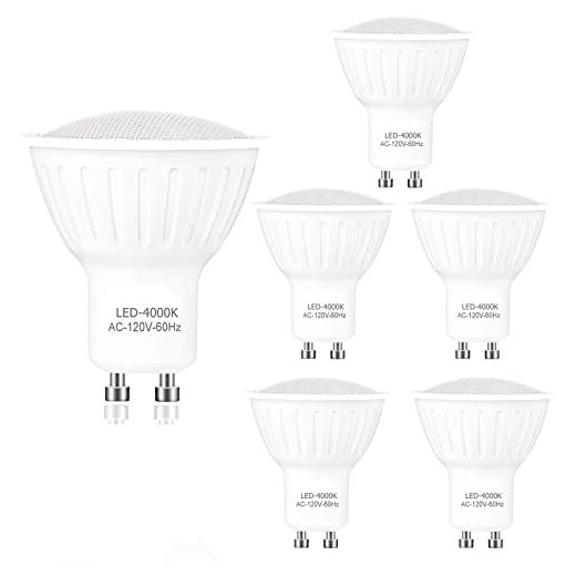 GU10 LED Bulbs Dimmable,7W(65W Halogen Bulb Equivalent),GU10 Base,Natural White 4000K LED Recessed Light Bulb,120° Beam Angle,700LM,120V Small Flood Light Bulbs Indoor Track Lighting Lamp - 6 Pack