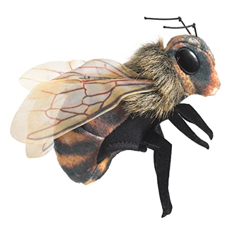 Folkmanis Mini Bee Finger Puppet,Black; Orange-Yellow #TOP1