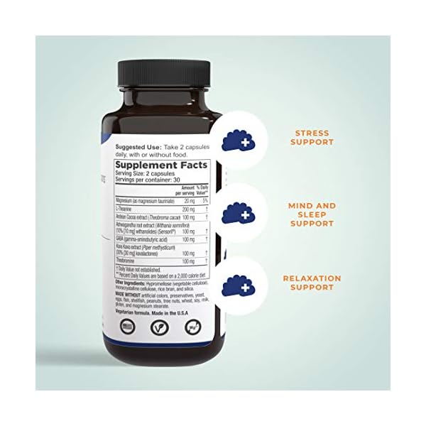 LifeSeasons-Anxie-T-Herbal-Stress-Relief-Supplement-to-Relax-and-Calm-Mind-Contains-Ashwagandha-Kava-Kava-GABA-L-Theanine-60-Capsules Anxie-T - Stress Relief Supplement - Booosts Mood & Mental Focus - Supports Natural Sleep Cycles - Feel Calm and Relaxed - Eases Tension - Ashwagandha, Kava Kava, GABA & L-Theanine - 60 Capsules