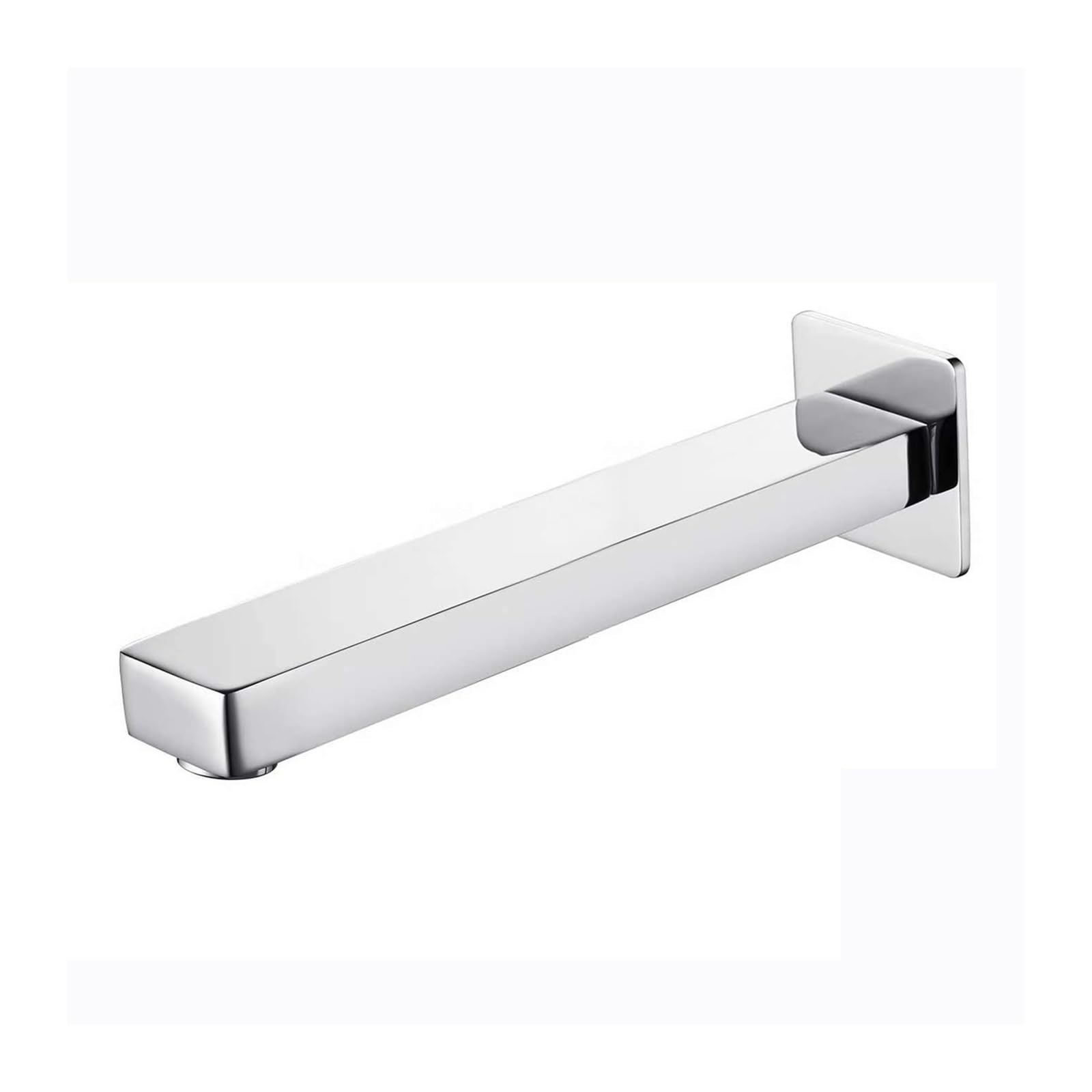 Robinet bec cascade carré-rond encastrable en laiton chromé pour baignoire et douche italienne
