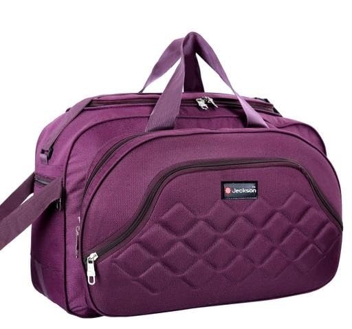 Image of Strong Rolling Trolley Bag with Large Storage Area and Easy Maneuver Handle SystemPurple