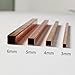 Pure Copper Squre/Rectangle Tubes Length 250mm Select Size (4 * 4 * 1mm x 250mm, 4pcs)