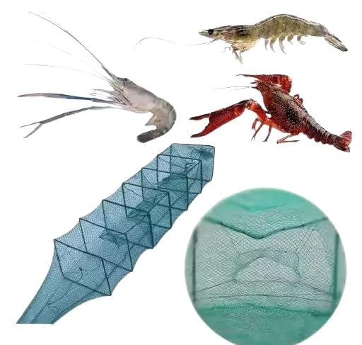 15 Feet Long Chinese Automatic Ring Fishing Net Trap | Foldable Green Mesh Fish Catching Net | Portable Fishing Trap for River, Pond & Lake | Easy to Use Fishing Equipment-image-48