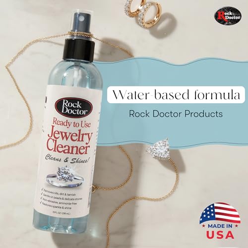 Rock Doctor Jewelry Cleaner, Gentle Solution for Diamonds, Gold, Silver, Pearls, & Precious Stones – Restores Sparkle & Shine – 8 oz - Thumbnail 7