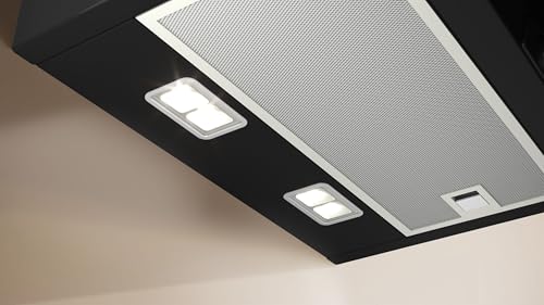 NEFF D85IFN1S0, N 50, Smarte Wandesse, Dunstabzugshaube zur Wandmontage, 80cm breit, Made in Germany, Efficient Drive, LED-Beleuchtung, Kochfeldbasierte Haubensteuerung, Touch Control, Schwarz