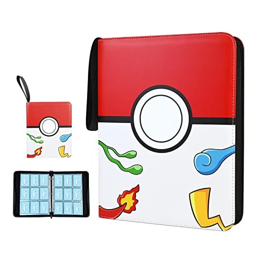 Foldermax Sleeves Binder for Pokemon Cards 9-Pocket, Card Collector Album with Sleeves, 900 Cards Binder Trading Card Games Collection Binder