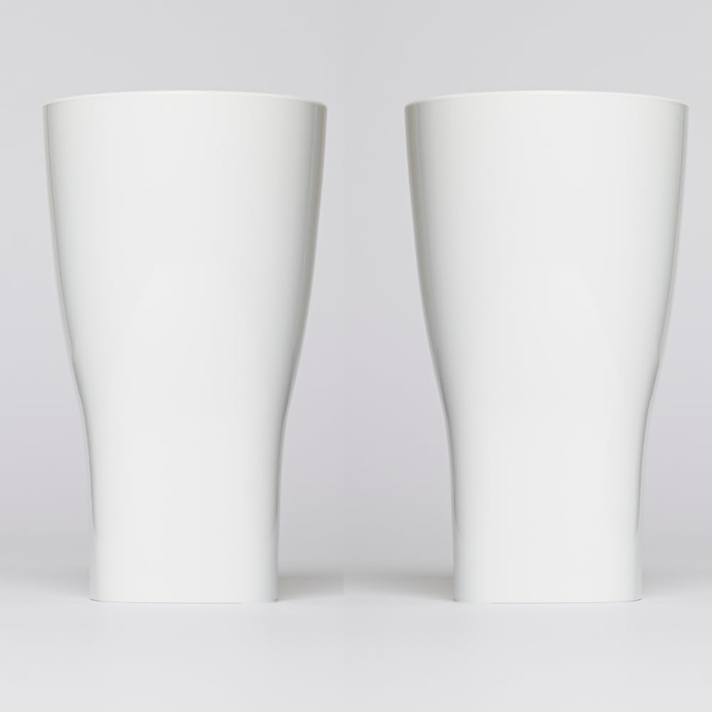 AIOS Tritan Renew - Bicchiere da pinta in plastica infrangibile, 6 pezzi, colore: Bianco