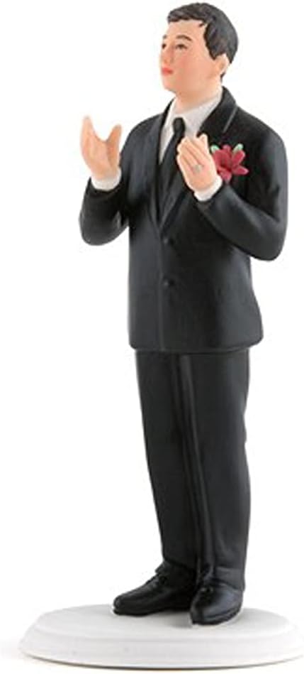 WEDDINGSTAR True Romance Asian Groom Porcelain Figurine Cake Topper, One Size