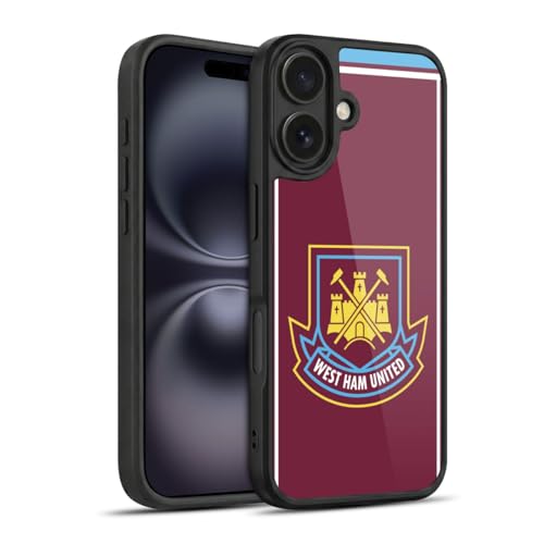 Coque iPhone 16 West Ham United Di Canio 2000 Home rétro en gel renforcé par Head Case Designs