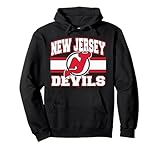 New Jersey Devils Stripe Black Officially Licensed Pullover Hoodie