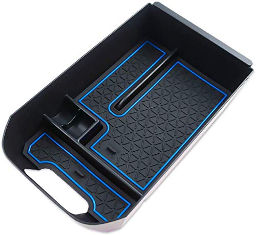 LFOTPP Armrest Center Console Organizer Tray Accessories Coin and Sunglasses Holder,Secondary Insert Storage Box for 2019 2020 RAV4 XA50 Blue