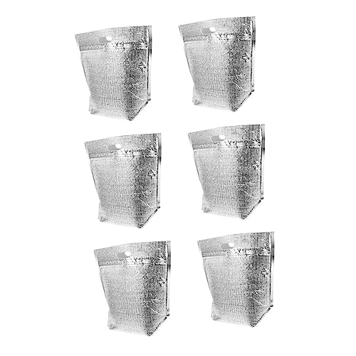 Alipis Insulated Food Bag Insulated -keeping Tote Bag Cake Pizza Packaging Silver 34x33x12cm