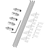 TAODAN 5 Sets 1.2x180mm Push Rod Component Adjustable Pushrod Connector Lock Control Horns Compatible with Vehicles and Remote Controlled Aircraft Toys