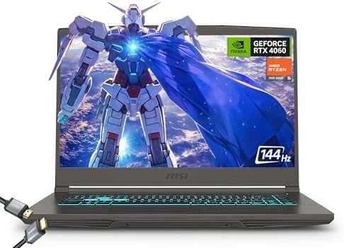 MSI Thin 15.6 inch 144Hz FHD Thin Bezel IPS Gaming Laptop, AMD Ry...