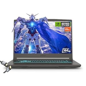 MSI Portátil delgado para juegos IPS de bisel delgado de 15.6 pulgadas y 144Hz FHD de 15.6 pulgadas, AMD Ryzen 5 7535HS, NVIDIA GeForce RTX 4060 -Window 11, con cable HDMI (2025) (16 GB de RAM | SSD