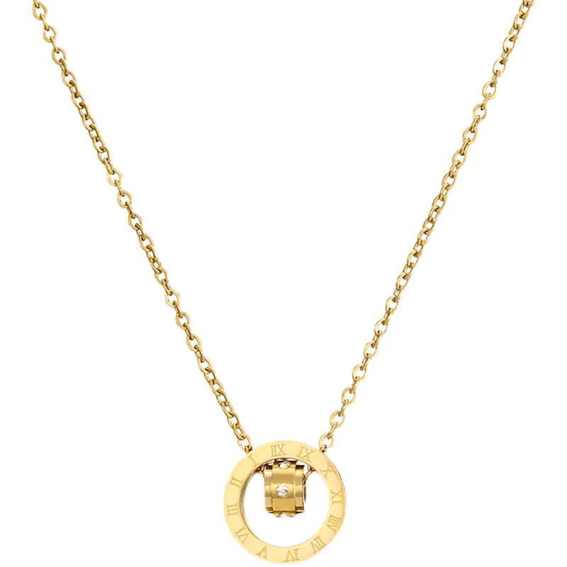 Literary elegance & Lovely Roman Interlock Pendant For Women & Girls-image-2