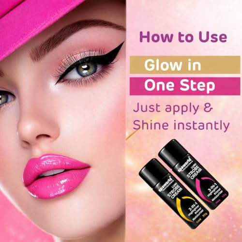 Image of Strobe Cream For Face Pink & Gold (30+30g) | Superb Radiant Combo | Highlighter + Primer + Moisturizer | Hydrating & Illuminating Makeup Base for Instant Glow
