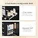 OmySalon Salon Trolley Cart, Hair Styling Station with 5 Drawers, 3 Tool Holders & Adjustable Shelf, Mobile Storage Cabinet Utility Trolley for Barber, Beauty Spa, Home (Black)