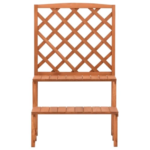 Eleganz Scala per fiori con traliccio in legno di abete massiccio, 70 x 42 x 115 cm, ideale per la cura del giardino, durevole ed ecologico