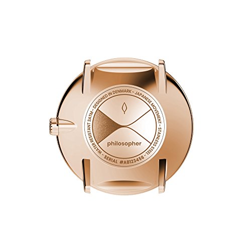 Image of Nordgreen Philosopher Rose Gold Navy Blue Leather 40MM