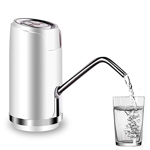 AFGVY Pump For Water Bottle Electric Pump Usb Rechargeable Drinking Water Dispenser Creative Bottled Water Pump Drinkware Kitchen Tool China white