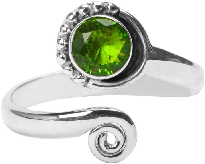 Gemstone Stone Toe Ring 925 Sterling Silver Feet Body Jewellery Handame Toe Ring Gemstone Adjustable Toering For Girls Women Gift Jewellery