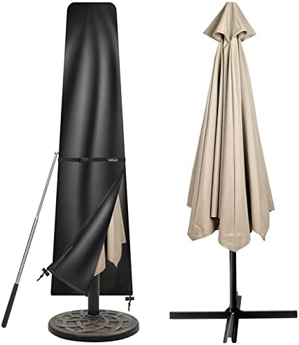 Tavaler Sonnenschirm Schutzhülle 2-3 M Sonnenschirm Abdeckung(196x30/50 cm) | Sonnenschirmhülle mit Stab Wasserdicht Winddicht Ampelschirm Hülle Reißfest UV-Anti 420D Oxford-Stoff