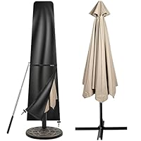 Tavaler Sonnenschirm Schutzhülle 2 bis 3 M, Sonnenschirmhülle mit Stab, 420D Oxford Gewebe Sonnenschirm Abdeckung Wetterfeste, UV-Beständiges, Winddicht und Schneesicher (196x30/50 cm)