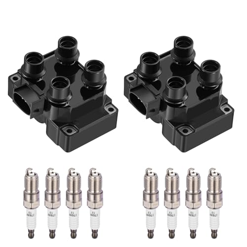 Image of 2 Ignition Coils Pack+8 Spark Plug Kit - Fix Misfires for Ford F-150 /F-250 /E-150 /Expedition /Mustang /Explorer & Lincoln Town Car (4.6L /5.0L V8) - Repl. DG530 /DG449 /SP432