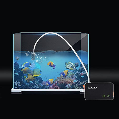 Oxigenador, Andoer 3 em 1 Mini Aquário Oxigenador Bomba de água Silent USB Recarregável Aerador de b