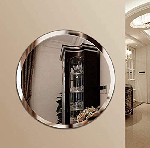 PRINCE ART Mirror Glass Bathroom Wall - Decorative Mirror for Dressing Room, Bedroom, Living Room, Hall, Makeup Room, Wash Basin, Round Shape (Size - 15 x 15 Inch)-picture-16