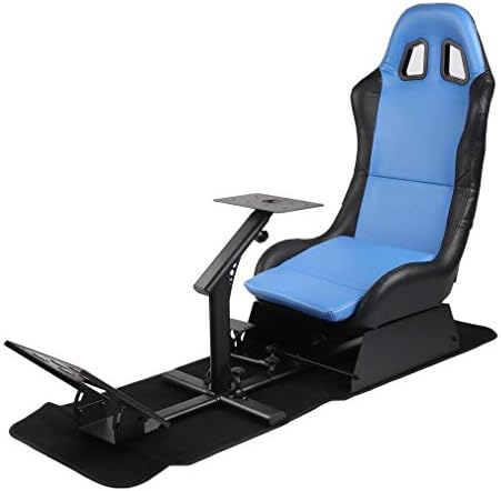 Racing Simulator Seat for PS4, Sport Steering Wheel Bracket, Racing Seat Gaming Chair Simulator Cockpit Steering Wheel ps4 Stand for Logitech G29 Thrustmaster Xbox Ps (Darkish Blue)