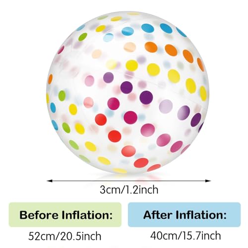 Aufblasbare Wasserbälle,Aufblasbar Sommer Schwimmball,Wasserball,Regenbogen Strandball,40cm Beachball,Schwimmbad Party Ball,für Sommeraktivitäten Freien Wasserspiele Schwimmbad-Strandparty Geschenke