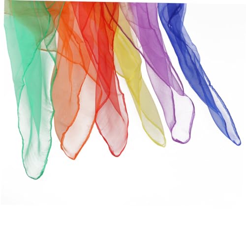Colors Hemmed Square Chiffon Dance Scarves for Boys Girls Stage Props Gauze Towels3