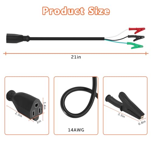 Buhobha Cost-Effective HVAC Tool Kit Accessory, Heavy-Duty Adapter Cord for Circuit Breaker Finder, Compatible with Most Standard Circuit Breaker Finder Adapter Cords - Thumbnail 2