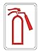 Hillman Group 848739 5 x 7 in. Plastic French Fire Extinguisher Sign - 6 Piece6