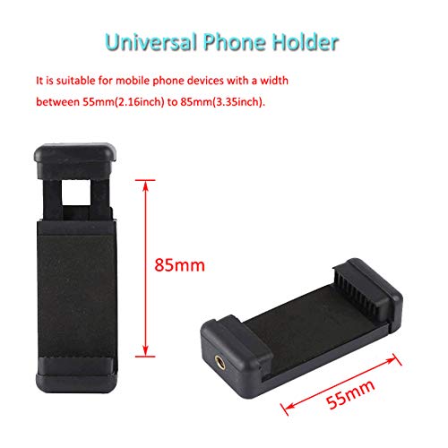 Ajustable Webcam Tripod with Cellphone Holder, Overhead Phone Mount, Table Top Teaching Online Stand for Live Streaming and Online Video and Food Crafting Demo Drawing Sketching Recording