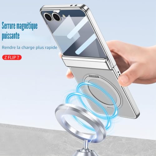 Z Flip 7 coque antichoc argentée transparente qui préserve le design